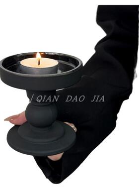 钱道嘉复古家用高级感罗马柱烛台