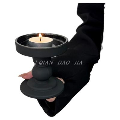 钱道嘉复古家用高级感罗马柱烛台