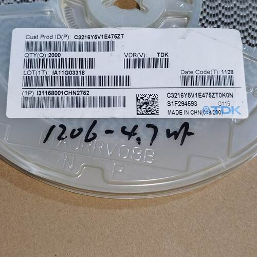 询C3216Y5V1E475ZT原装TDK贴片电容