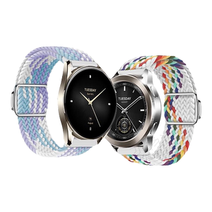 适用小米watch5手表watch S3表带s4sport磁吸扣编织S2智能s1pro小米color2运动版Amazfit华米gtr4gts4/3/2e