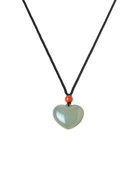 正品天然新疆和田玉爱心吊坠挂件玉佩情侣项链女款心形送女友礼物