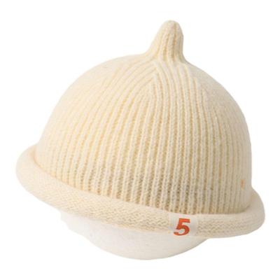 婴儿春夏季毛线针织保暖套头帽