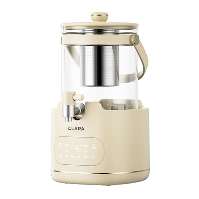 Clara可莱水龙头养生壶2.8L全玻璃花茶桶一体煮茶壶大容量烧水壶