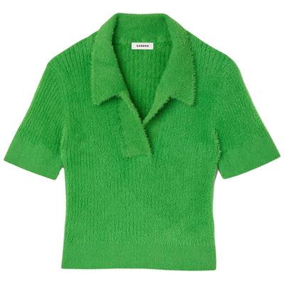 短款修身多巴胺针织T恤上衣