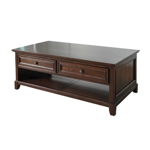 双层茶几 美式茶几实木客厅电视柜组合低柜全实木白蜡木简美风格
