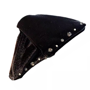 优雅紫色重工水晶蝴蝶结边夹女时尚轻奢侧边碎发一字夹发卡发饰