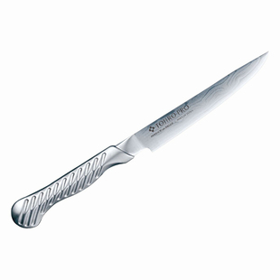 日本进口藤次郎牛排刀西餐刀具牛扒厨刀VG10大马士革钢水果刀小刀