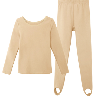 儿童舞蹈服秋冬加绒打底衫肉色隐形练功服女童跳舞演出打底衣上衣