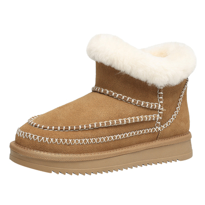 达芙妮厚底雪地靴毛毛鞋东北棉鞋