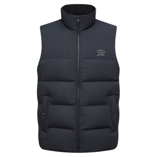 【白鹅绒】德鲨2025冬季新款立领羽绒马甲男休闲保暖外套