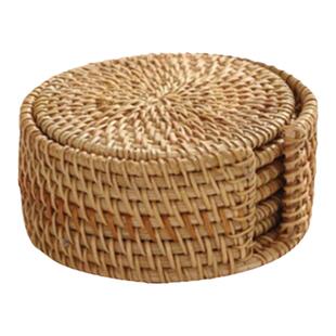 藤编杯垫 竹编手工编织杯托垫 茶托茶垫茶具垫茶杯垫餐桌垫碗垫