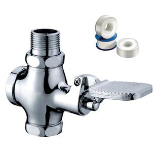 全铜 脚踏式 蹲便器冲水阀 脚踏阀 大便冲洗阀厕所便池脚踩延时阀