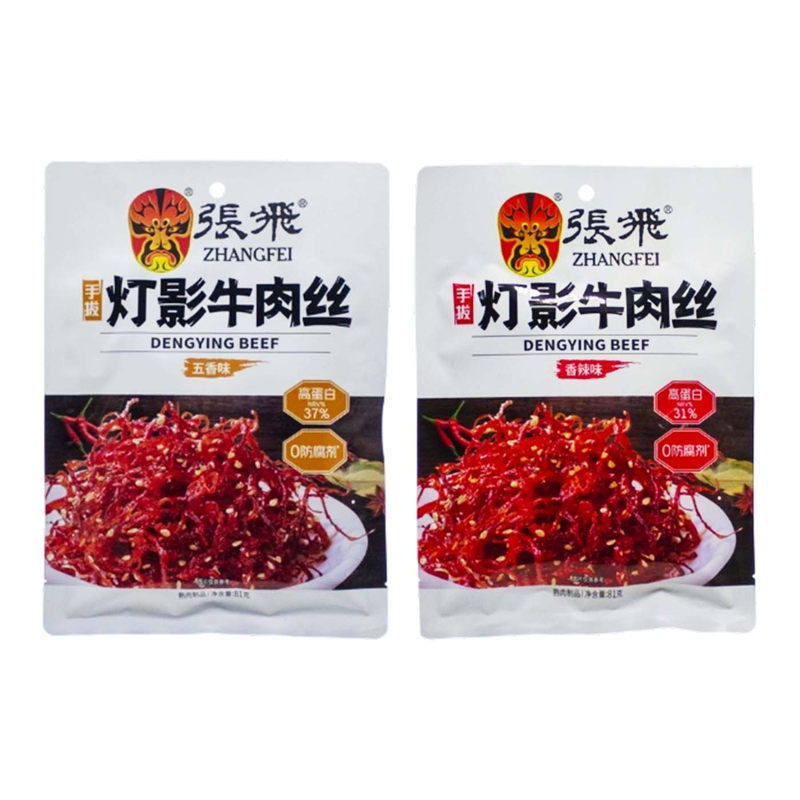 重庆张飞灯影牛肉丝香辣五香