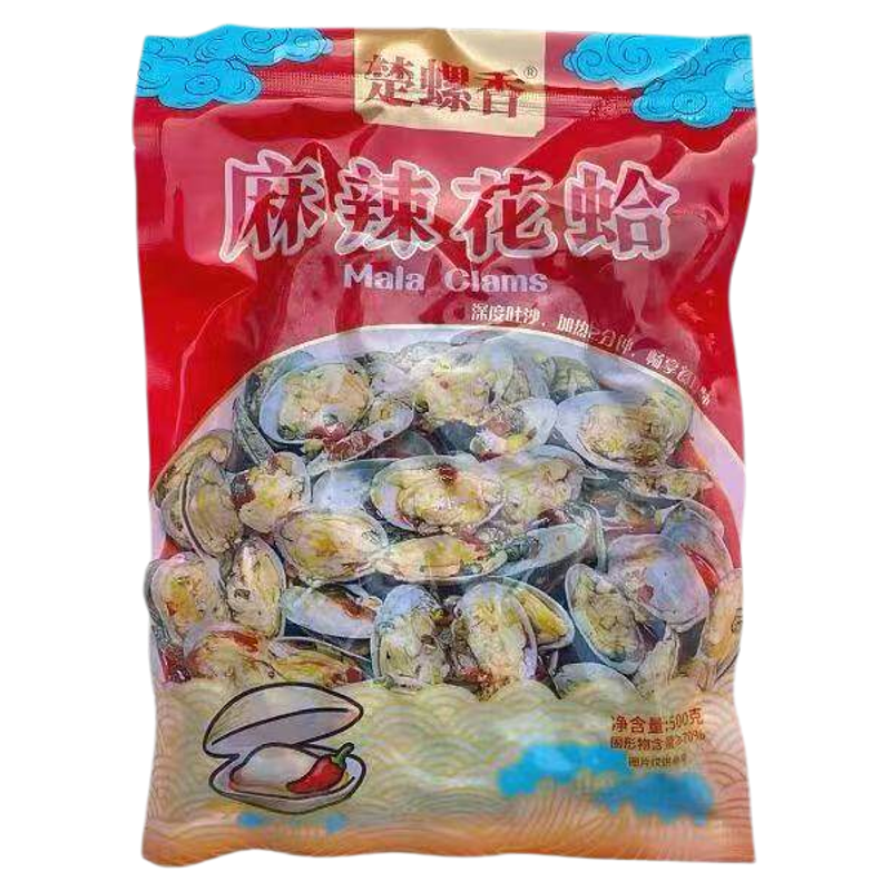 麻辣花蛤肉日式小菜麻辣小海鲜下酒菜商用500g香辣日料店同款鲜蛤