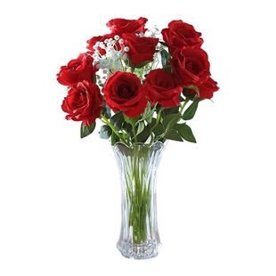 玫瑰花仿真花网红波波球花束材料假花摆件客厅插花瓶北欧简约ins