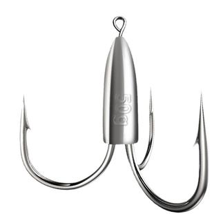 锚钩带铅坨三锚钩锚鱼钩三爪钩三本钩管付竞技溪流手工倒刺垂钓