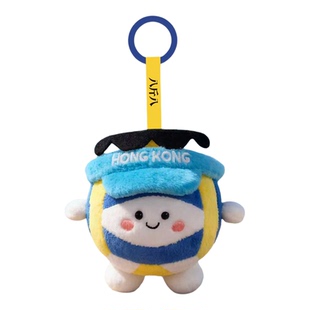 毛绒排球玩偶挂件运动排球元素生日礼物钥匙扣书包背包挂件小礼品