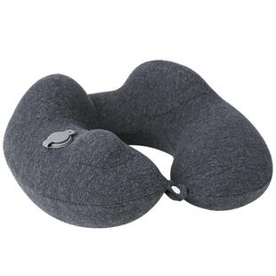 按压式充气u型枕旅行便携枕头飞机睡觉神器高铁久坐夏季冰丝脖枕