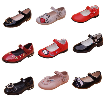 女童jk鞋黑色单鞋猪腰子公主皮鞋