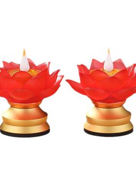 琉璃莲花灯家用琉璃灯充电摇摆灯