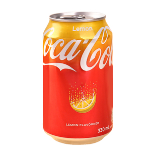 香港进口港版柠檬味可口可乐柠檬汽水碳酸饮料休闲饮品330ml*6罐