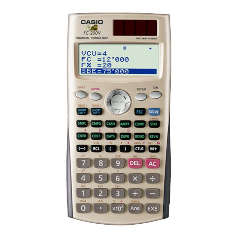 正品Casio/卡西欧FC-200V金融财务理财考试用计算器AFP/CFA计算机