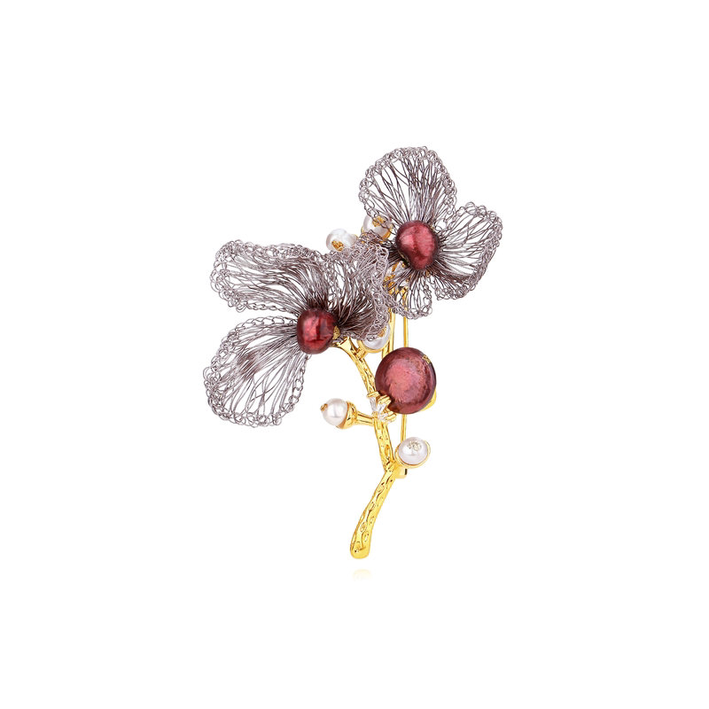 Flanseal茶花高级感轻奢大牌胸针