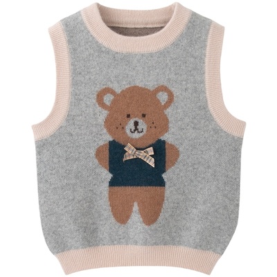 儿童羊绒衫高端男童毛衣马甲宝宝大童纯山羊绒背心女童羊毛衫坎肩