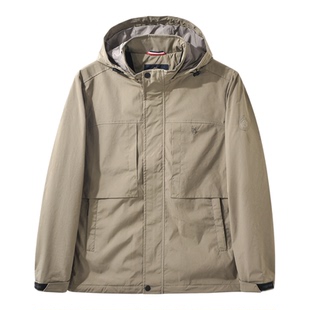 [加绒]保罗彼得2025冬季男保暖连帽休闲服夹克厚短外套RWECU00301