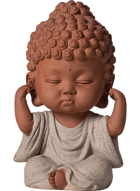 新中式宝宝佛禅意摆件陶瓷工艺品