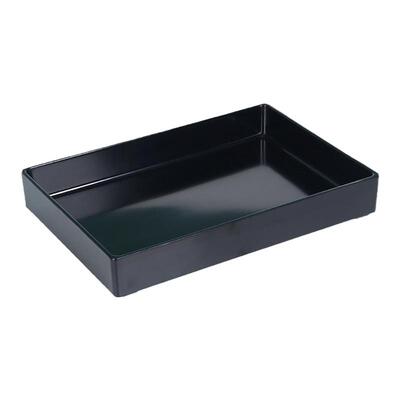 10英寸展示盘密胺平盘黑色卤菜店