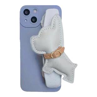 16法斗牛犬iPhone15手机壳17苹果14手腕带13手提12 11 ProMax狗狗卡通XS全包套SE情侣7P支架8Plus女Air适用XR