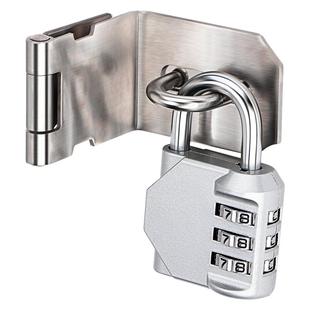 密码锁扣卡扣简易大门锁木门柜门挂锁门扣固定插销门栓不锈钢搭扣