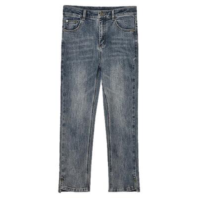 九分裤弹力修身牛仔裤