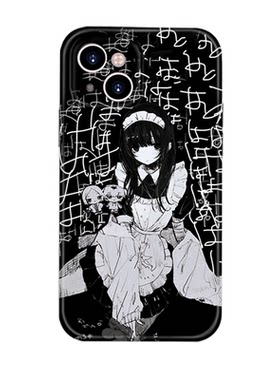 动漫暗黑少女洛丽塔女仆适用iPhone17promax苹果16IMD光面磁吸荣耀300菲林opporeno14iqoo15安卓硅胶手机软壳