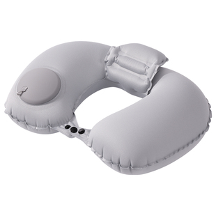 按压式充气u型枕旅行便携式u形枕护颈枕长途飞机枕头高铁睡觉神器