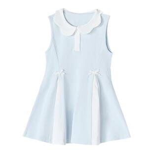 笛莎官方旗舰女童裙子夏季新款儿童女宝童装甜美polo连衣裙公主裙
