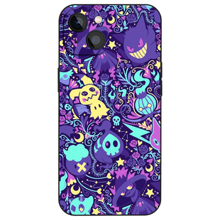 谜拟丘耿鬼宝可梦手机壳适用iPhone16全包防摔14/12/13硅胶苹果15ProMax华为OPPO小米VIVO神奇宝贝玻璃保护套