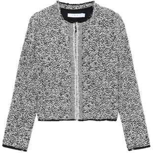 IT IRO女装开襟花呢夹克新款时髦气质混色圆领合身外套HAZELAXM