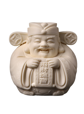 东方泥土财神爷陶瓷摆件招财礼物