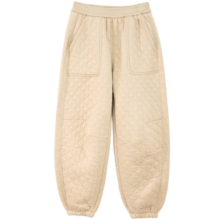 绿素棉 复古夹棉绗缝棉裤女 一件就够 加厚保暖宽松束脚休闲裤冬