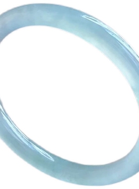 女石英岩玉叮当镯淡蓝油青色