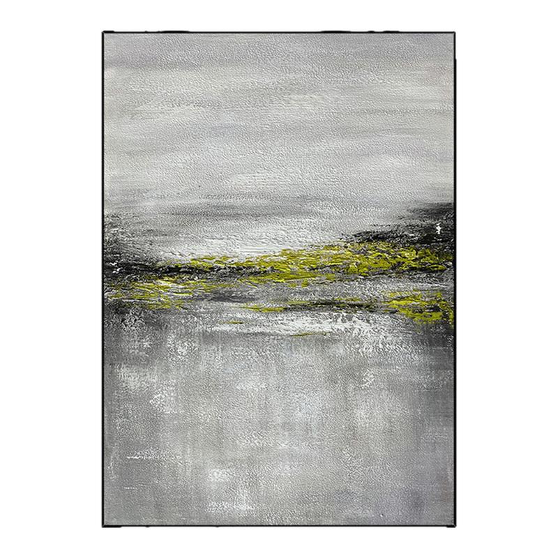 余元手绘油画黎岸客厅金箔装饰画
