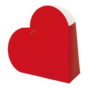 创意纯色红色双面爱心包装盒现货心形烘焙包装折叠盒小礼品纸空盒