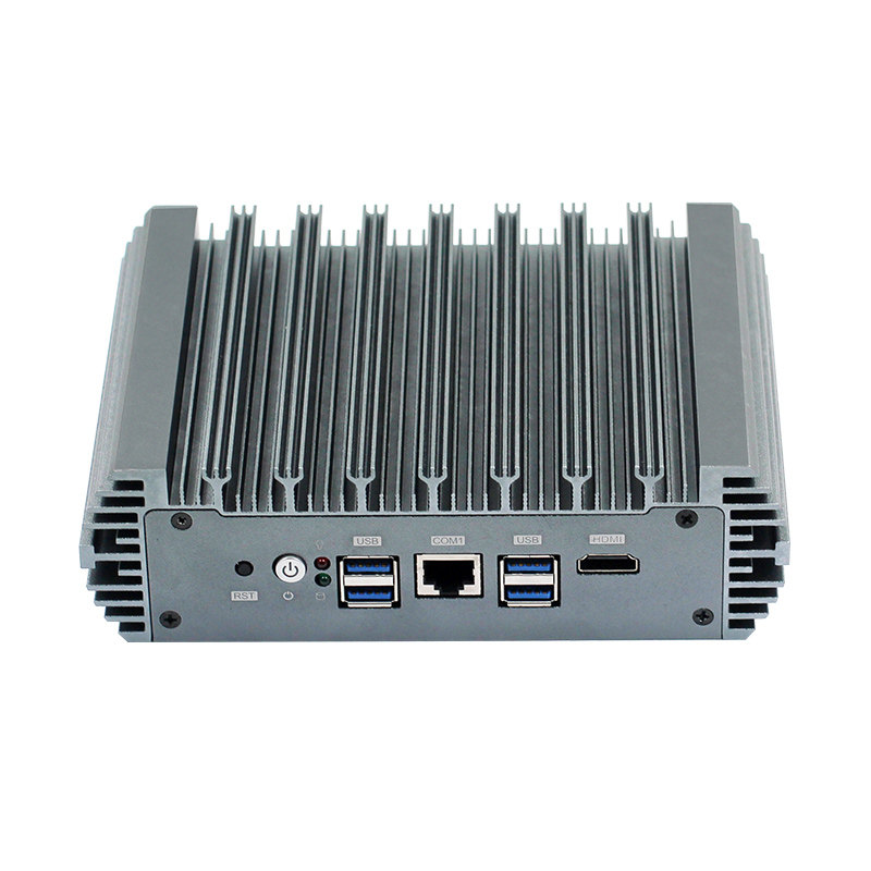 派勤6网口工控机i3i5i7迷你软路由千兆爱快机器视觉x86嵌入式电脑