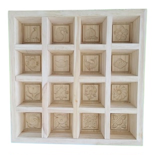 农村老式传统手工雕花方糕模具蒸糕松糕米糕重阳糕点木模具可订制