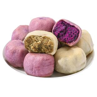 冰皮绿豆饼手工绿豆糕点传统老式馅饼营养早代餐休闲零食点心盒装