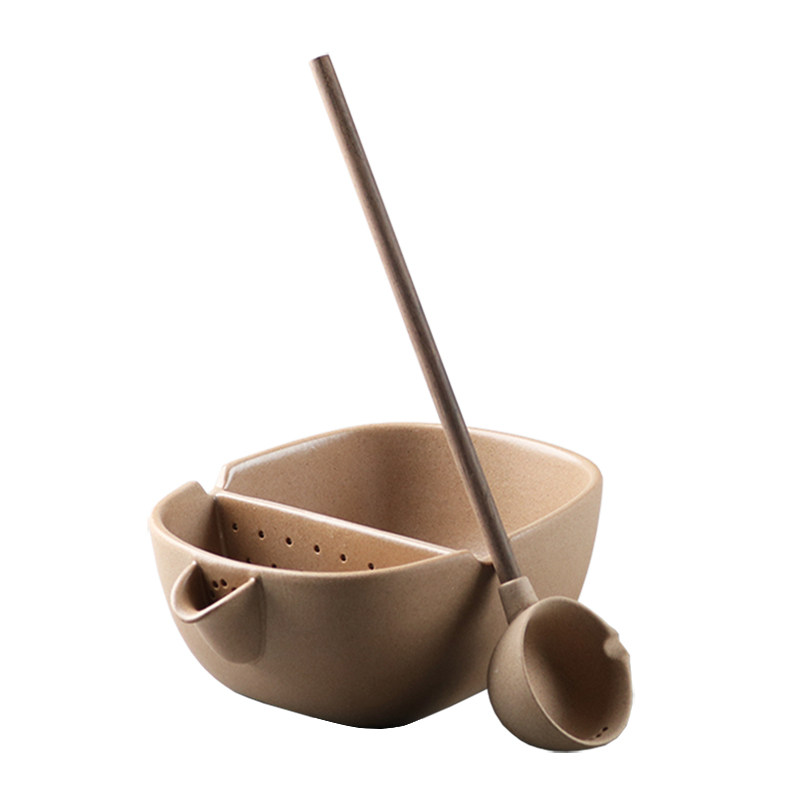 麦饭石粗陶煮茶器电陶炉家用泡茶壶煮茶炉套装黑茶老白茶温茶碗