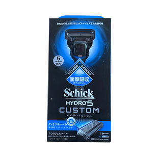 schick舒适水次元5新升级瓣型超感剃须刀片刮胡刀头刀架 日本进口