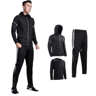 跑步运动服套装男士速干衣2025新款秋冬训练专业晨跑健身衣服男款